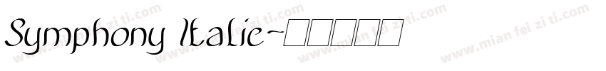 Symphony Italic字体转换